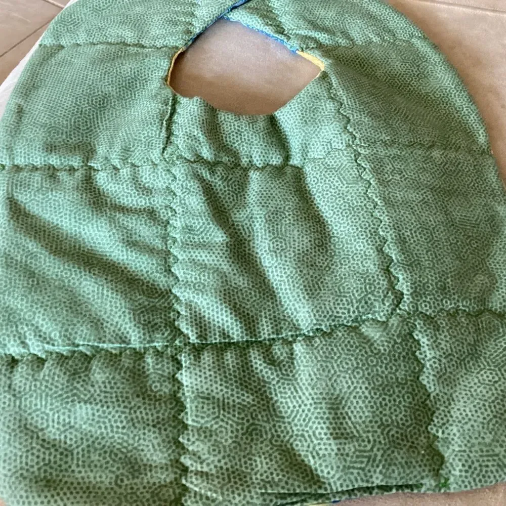 NWT. Hand Crafted Quilted Reversible Baby Bib